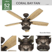 Coral Bay 52" Ceiling Fan-Fans-Hunter-Lighting Design Store