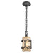 Golden - 1821-M1L BI - One Light Mini Pendant - Madera - Black Iron