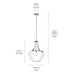 Kichler - 42046CH - One Light Pendant - Everly - Chrome