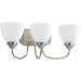 Progress Lighting - P2919-09 - Three Light Bath Bracket - Heart - Brushed Nickel