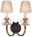 Metropolitan - N2690-258B - Two Light Wall Sconce - Bella Cristallo - French Bronze With Gold Leaf Highlights