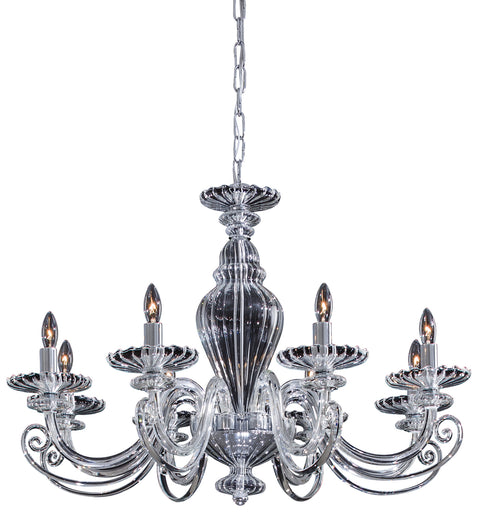 Metropolitan Family Eight Light Chandelier Chrome