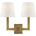 Visual Comfort Signature - SL 2820HAB-NP - Two Light Wall Sconce - Square Tube - Hand-Rubbed Antique Brass