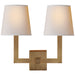 Visual Comfort Signature - SL 2820HAB-NP - Two Light Wall Sconce - Square Tube - Hand-Rubbed Antique Brass