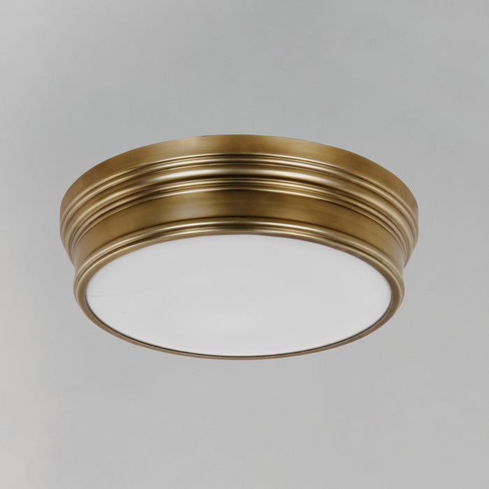 Maxim - 22371SWNAB - Three Light Flush Mount - Fairmont - Natural Aged Brass
