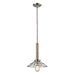 ELK Home - 65148-1 - One Light Mini Pendant - Spun Wood - Polished Nickel