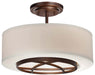 Minka-Lavery - 4951-267B - Three Light Semi Flush Mount - City Club - Dark Brushed Bronze (Painted)