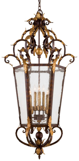 Zaragoza Eight Light Foyer Pendant Golden Bronze