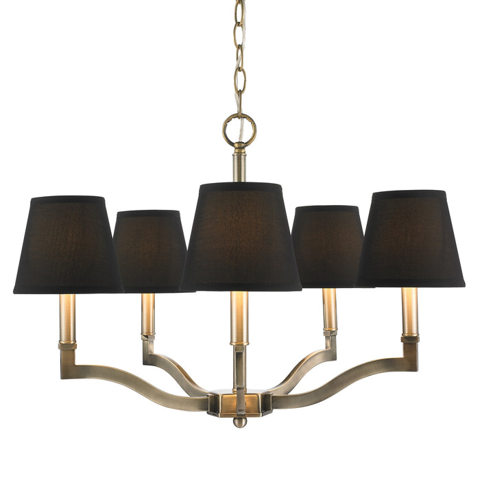 Golden - 3500-5 AB-GRM - Five Light Chandelier - Waverly - Aged Brass