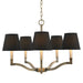 Golden - 3500-5 AB-GRM - Five Light Chandelier - Waverly - Aged Brass