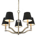 Golden - 3500-5 AB-GRM - Five Light Chandelier - Waverly - Aged Brass