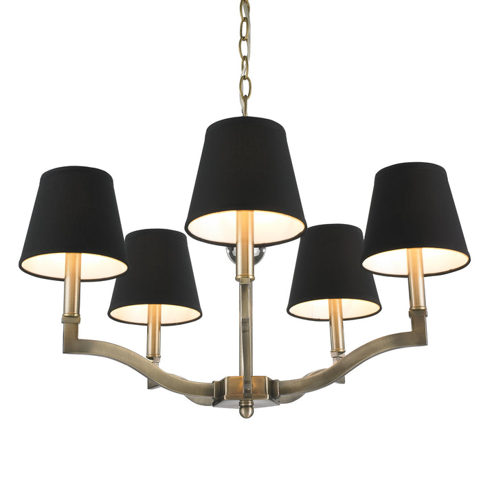 Golden - 3500-5 AB-GRM - Five Light Chandelier - Waverly - Aged Brass