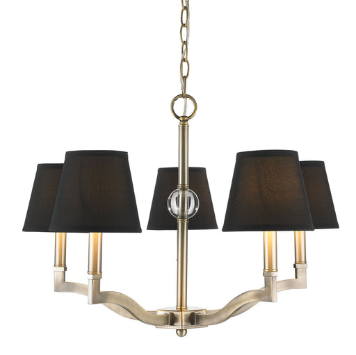 Golden - 3500-5 AB-GRM - Five Light Chandelier - Waverly - Aged Brass