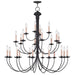 Livex Lighting - 4537-04 - 24 Light Chandelier - Heritage - Black