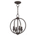 Livex Lighting - 4664-07 - Four Light Mini Chandelier/Ceiling Mount - Milania - Bronze