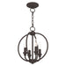 Livex Lighting - 4664-07 - Four Light Mini Chandelier/Ceiling Mount - Milania - Bronze