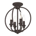 Livex Lighting - 4664-07 - Four Light Mini Chandelier/Ceiling Mount - Milania - Bronze