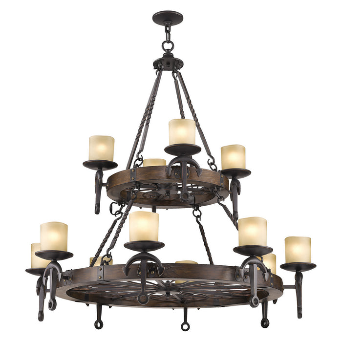 Livex Lighting - 4869-67 - 12 Light Chandelier - Cape May - Hand Applied Olde Bronze
