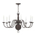 Livex Lighting - 5007-07 - Eight Light Chandelier - Williamsburgh - Bronze
