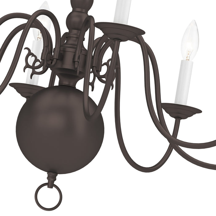 Livex Lighting - 5007-07 - Eight Light Chandelier - Williamsburgh - Bronze