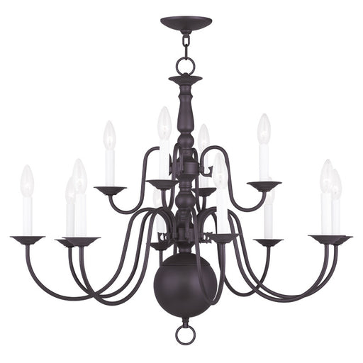 Williamsburgh 12 Light Chandelier Bronze