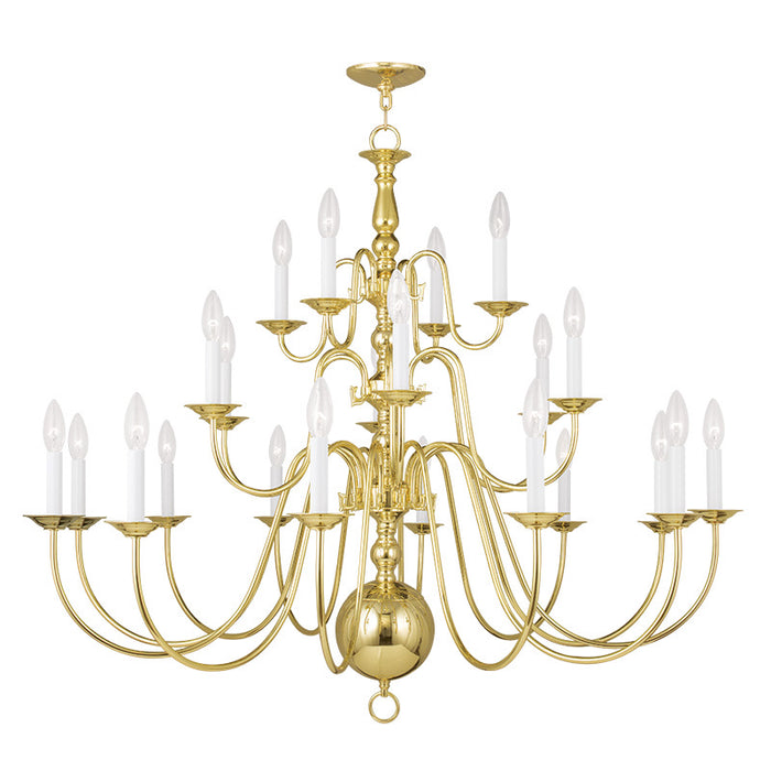 Livex Lighting - 5015-02 - 22 Light Chandelier - Williamsburgh - Polished Brass