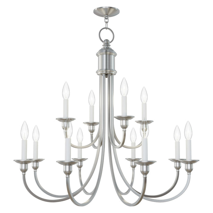 Livex Lighting - 5149-91 - 12 Light Chandelier - Cranford - Brushed Nickel