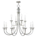 Livex Lighting - 5149-91 - 12 Light Chandelier - Cranford - Brushed Nickel