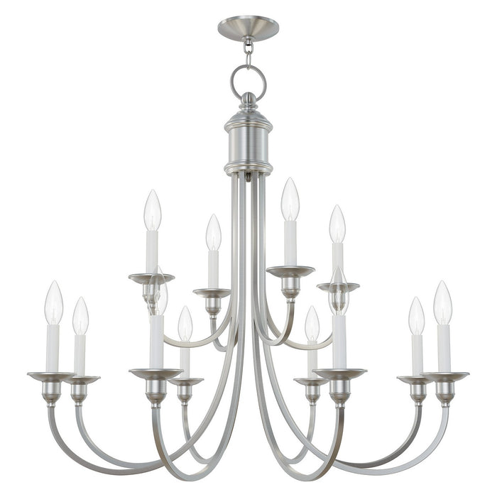 Livex Lighting - 5149-91 - 12 Light Chandelier - Cranford - Brushed Nickel