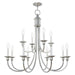 Livex Lighting - 5149-91 - 12 Light Chandelier - Cranford - Brushed Nickel