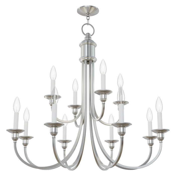 Livex Lighting - 5149-91 - 12 Light Chandelier - Cranford - Brushed Nickel