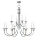 Livex Lighting - 5149-91 - 12 Light Chandelier - Cranford - Brushed Nickel