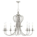 Livex Lighting - 5168-35 - Eight Light Chandelier - Caldwell - Polished Nickel