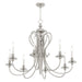 Livex Lighting - 5168-35 - Eight Light Chandelier - Caldwell - Polished Nickel