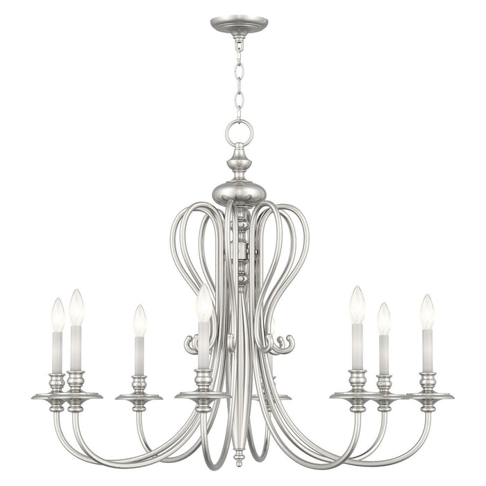 Livex Lighting - 5168-91 - Eight Light Chandelier - Caldwell - Brushed Nickel