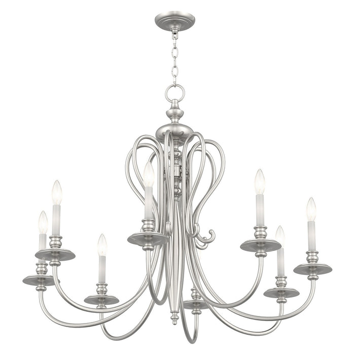Livex Lighting - 5168-91 - Eight Light Chandelier - Caldwell - Brushed Nickel