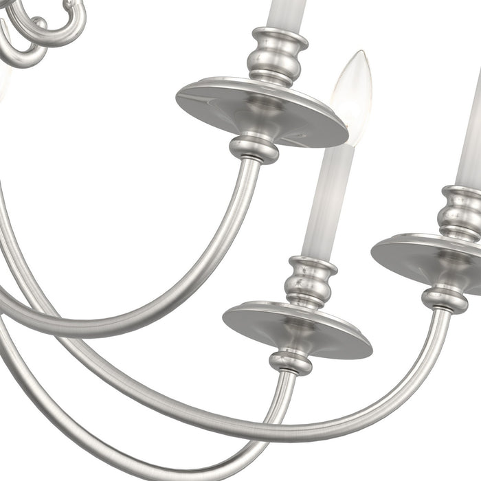 Livex Lighting - 5168-91 - Eight Light Chandelier - Caldwell - Brushed Nickel