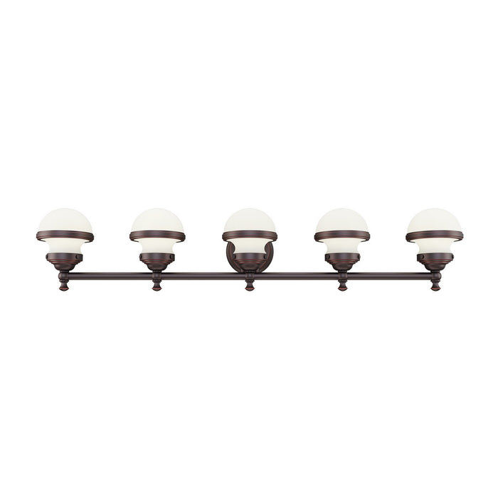 Livex Lighting - 5715-67 - Five Light Bath Vanity - Oldwick - Hand Applied Olde Bronze