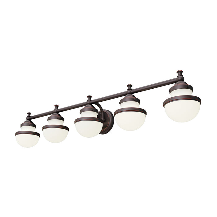 Livex Lighting - 5715-67 - Five Light Bath Vanity - Oldwick - Hand Applied Olde Bronze