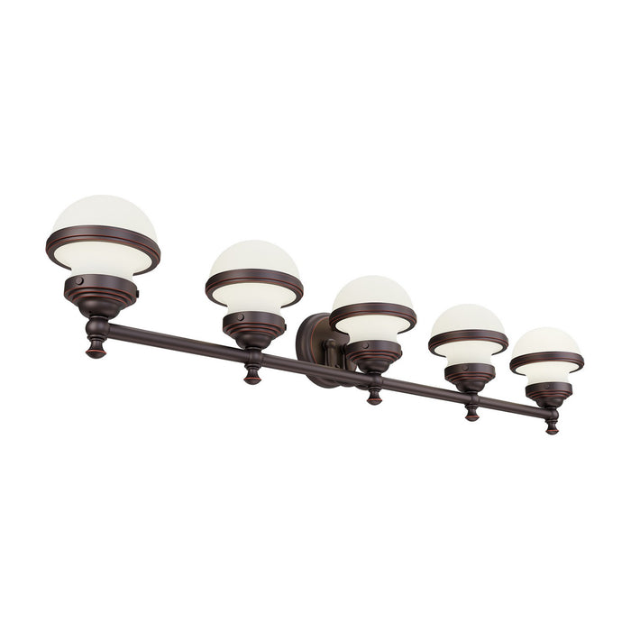 Livex Lighting - 5715-67 - Five Light Bath Vanity - Oldwick - Hand Applied Olde Bronze