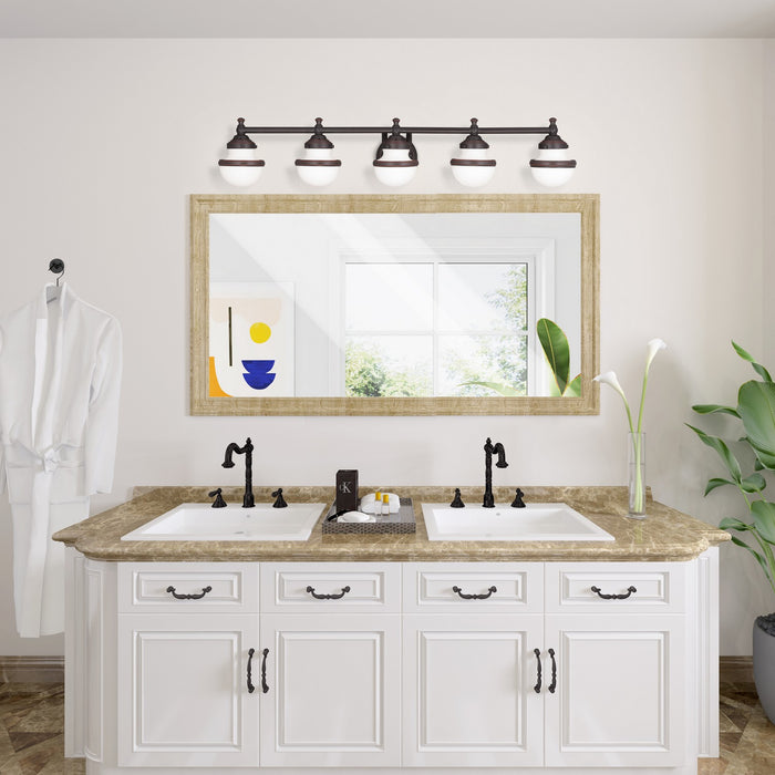 Livex Lighting - 5715-67 - Five Light Bath Vanity - Oldwick - Hand Applied Olde Bronze
