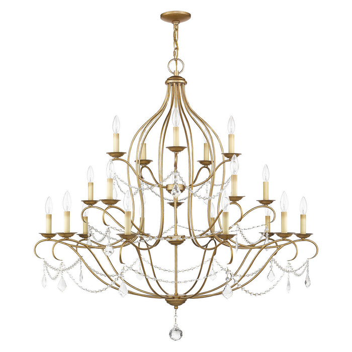 Livex Lighting - 6439-48 - 12 Light Chandelier - Chesterfield - Hand Applied Antique Gold Leaf