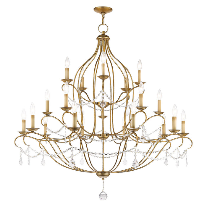 Livex Lighting - 6439-48 - 12 Light Chandelier - Chesterfield - Hand Applied Antique Gold Leaf