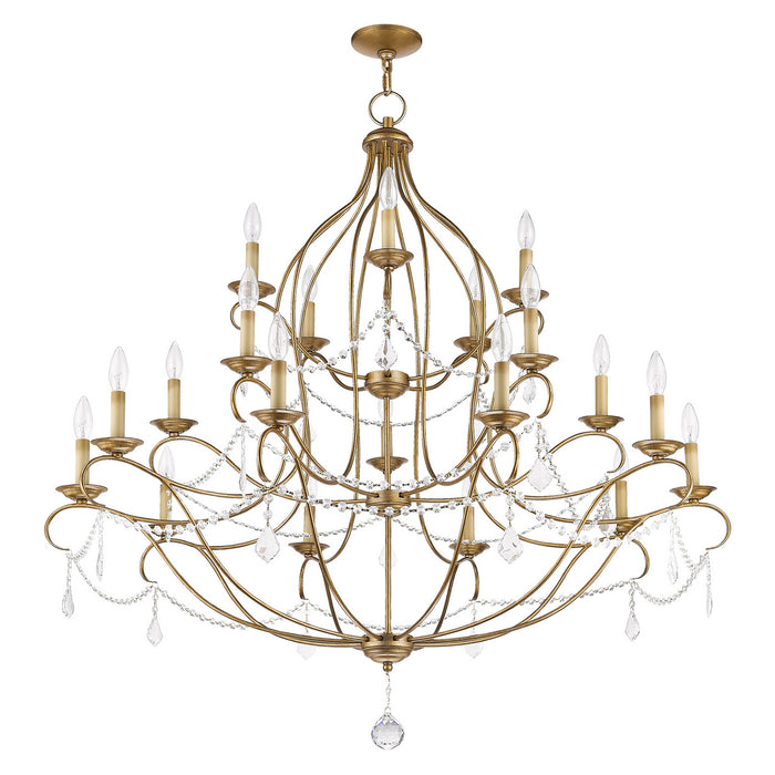 Livex Lighting - 6439-48 - 12 Light Chandelier - Chesterfield - Hand Applied Antique Gold Leaf