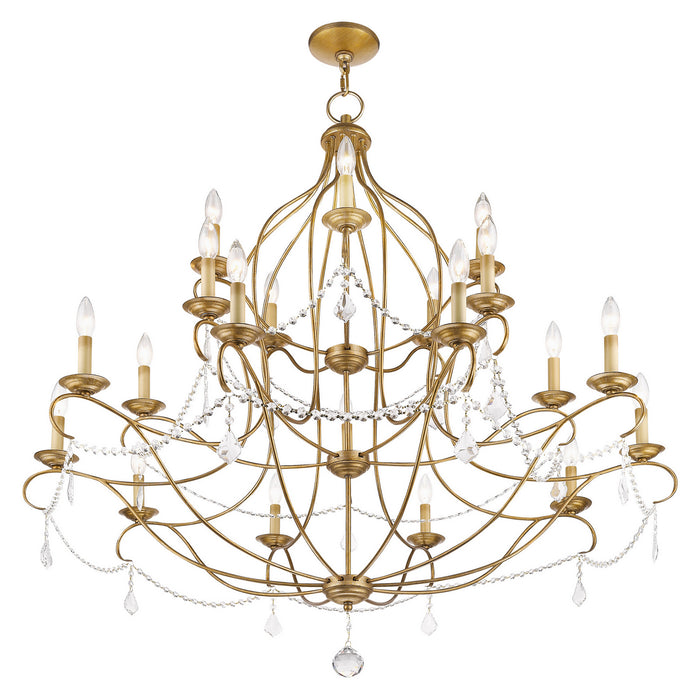 Livex Lighting - 6439-48 - 12 Light Chandelier - Chesterfield - Hand Applied Antique Gold Leaf