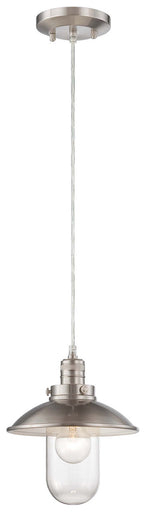 Downtown Edison One Light Mini Pendant Brushed Nickel