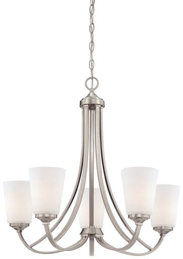 Overland Park Five Light Chandelier Brushed Nickel