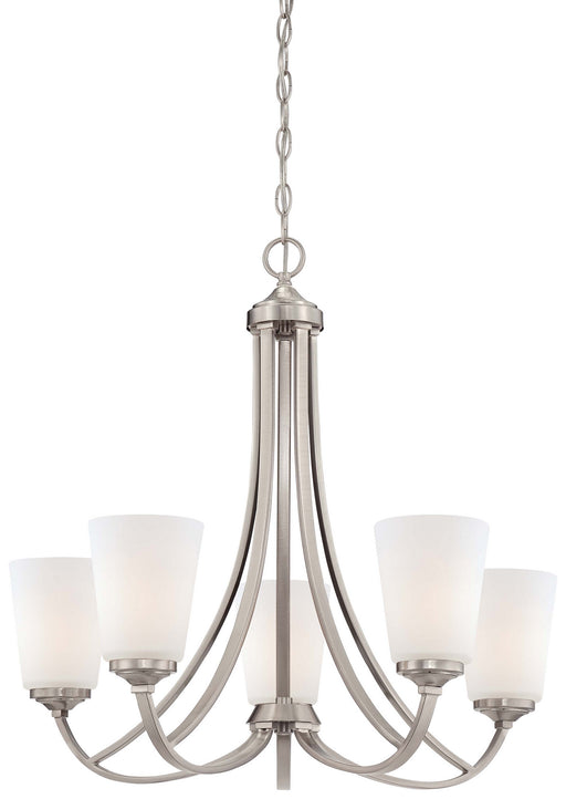 Minka-Lavery - 4965-84 - Five Light Chandelier - Overland Park - Brushed Nickel