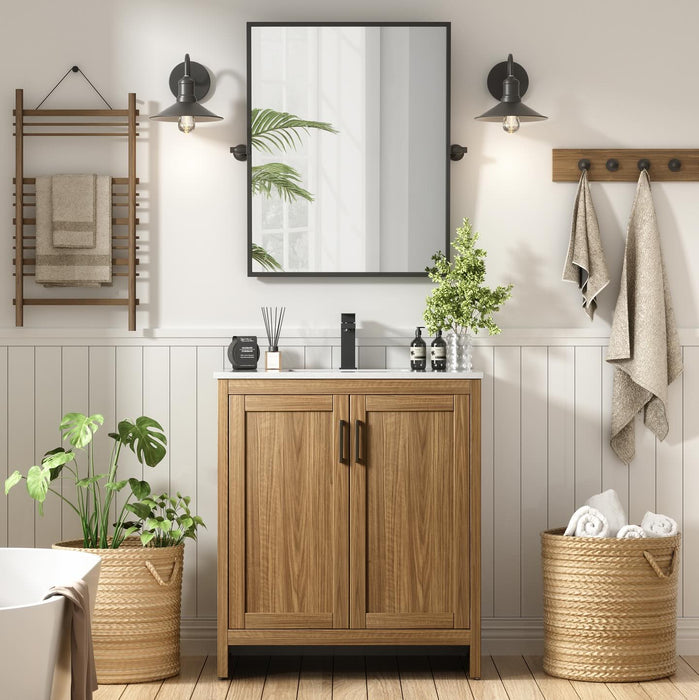Finnley Bathroom Vanity Walnut Brown-Plumbing-Elegant Lighting-Lighting Design Store