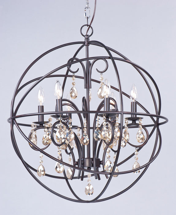 Maxim - 25144OI - Six Light Pendant - Orbit - Oil Rubbed Bronze